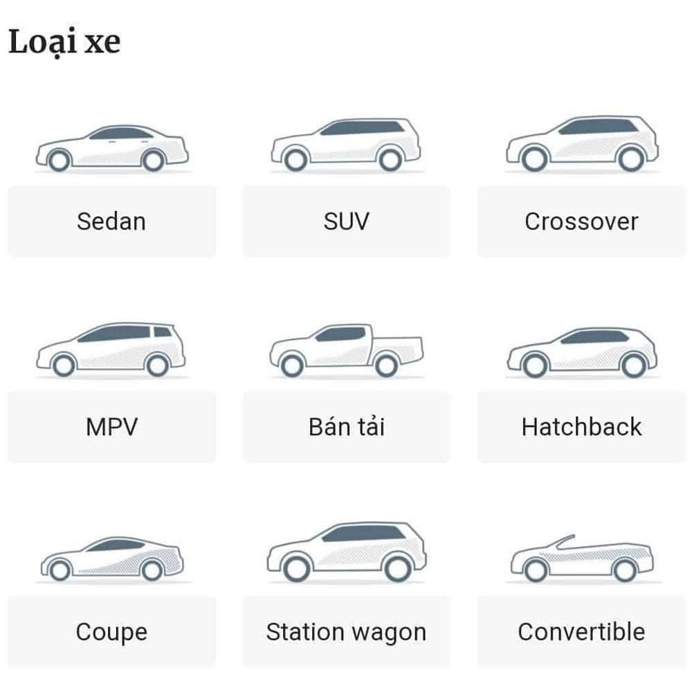 Các loại xe phổ biến mà bạn hay gặp