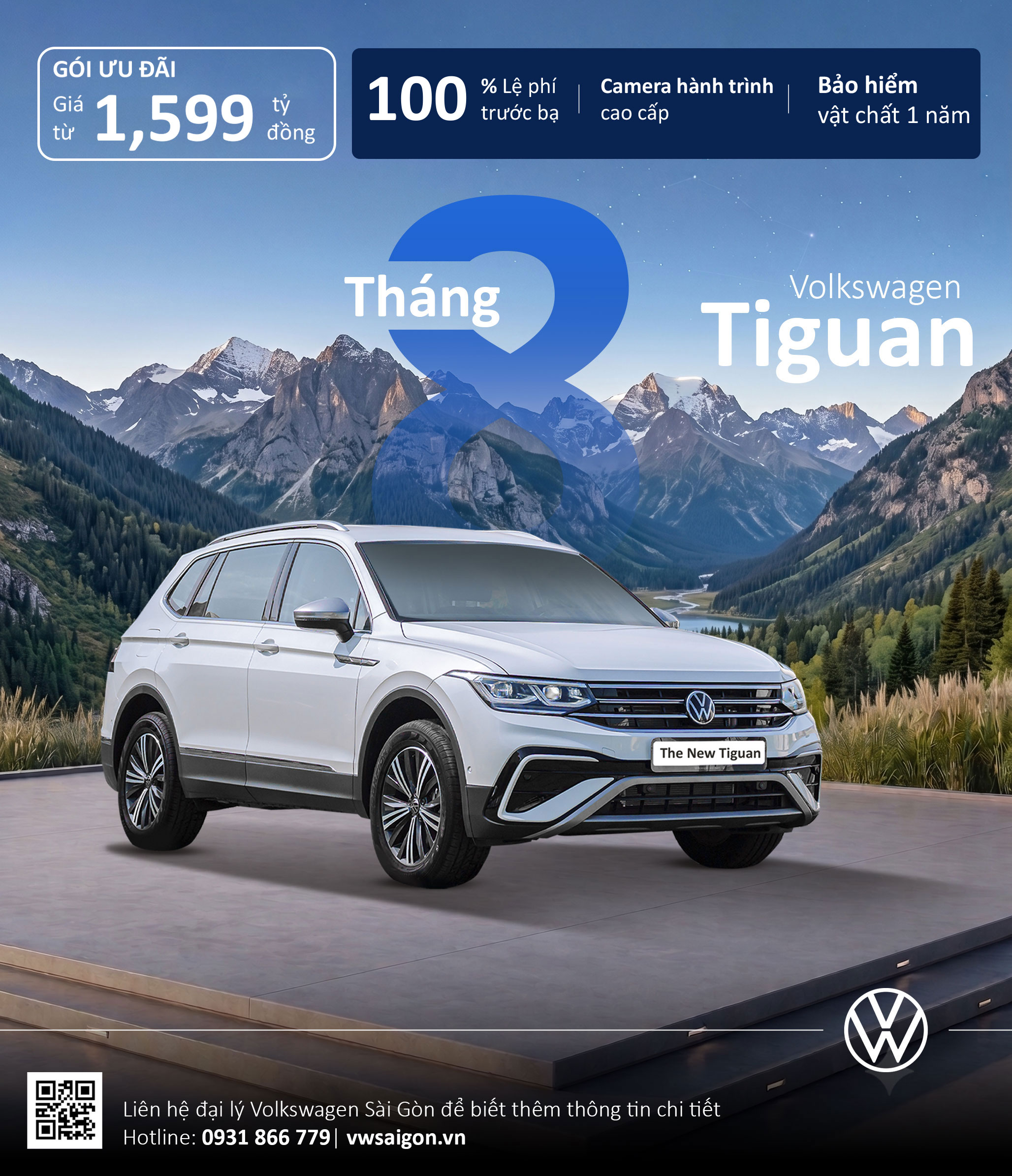Giá xe Volkswagen Tiguan và ưu đãi tháng 8 