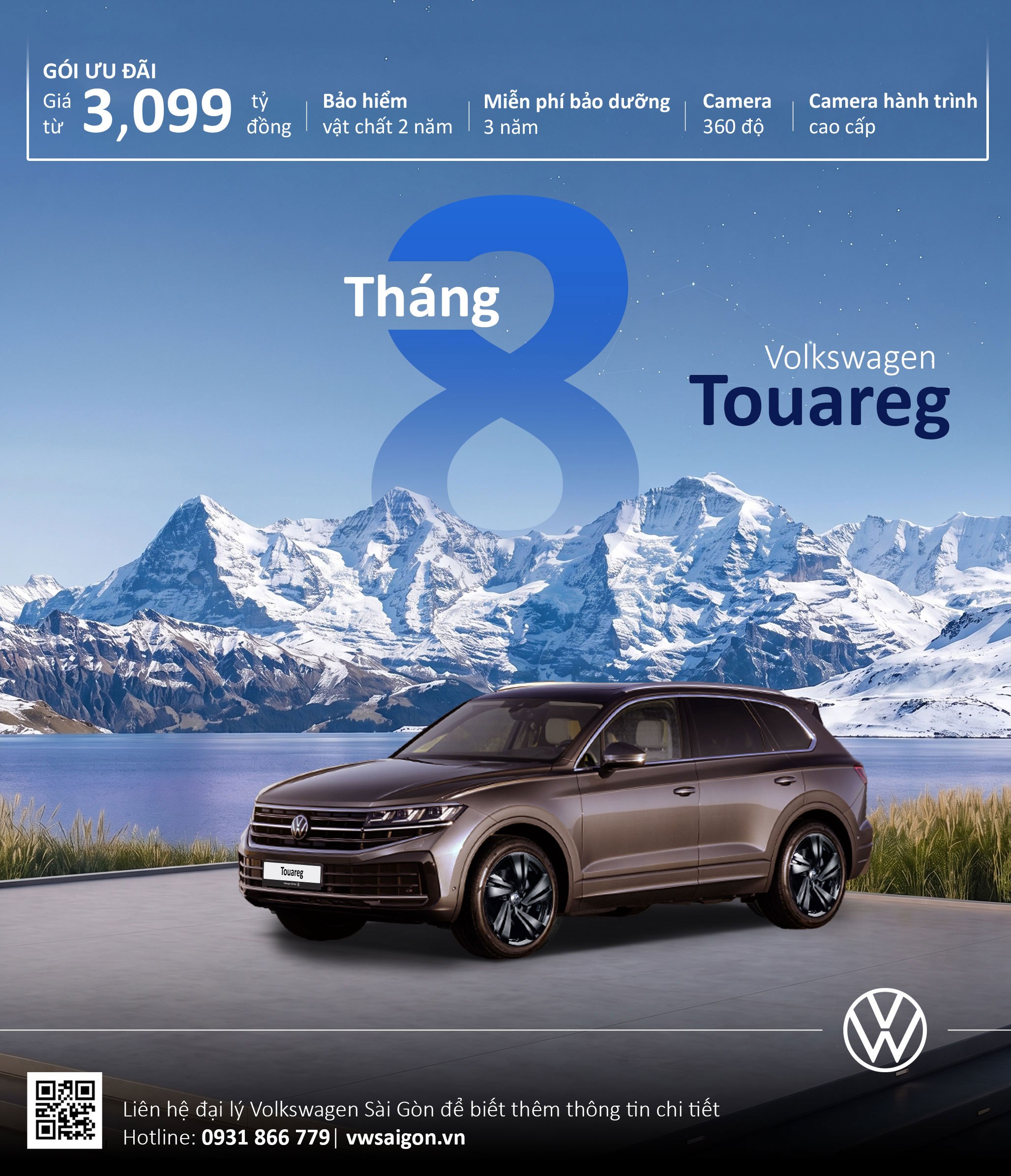 Giá xe Volkswagen Touareg và ưu đãi tháng 8 