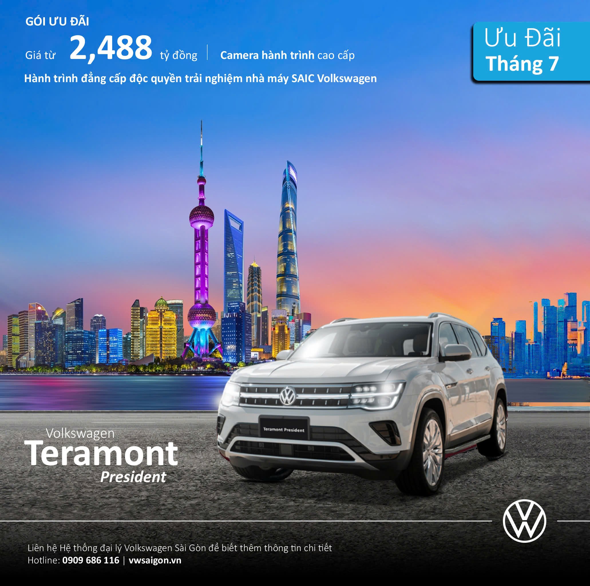 Ưu Đãi Volkswagen Tháng 7 Tại Volkswagen Sài Gòn Ưu đãi Volkswagen Teramont President