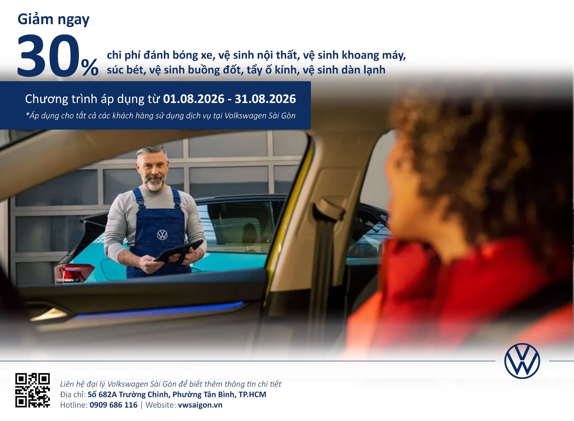Khuyến Mãi Dịch Vụ Tháng 8 Tại Volkswagen Sài Gòn Ưu đãi hấp dẫn các hạng mục chăm sóc xe