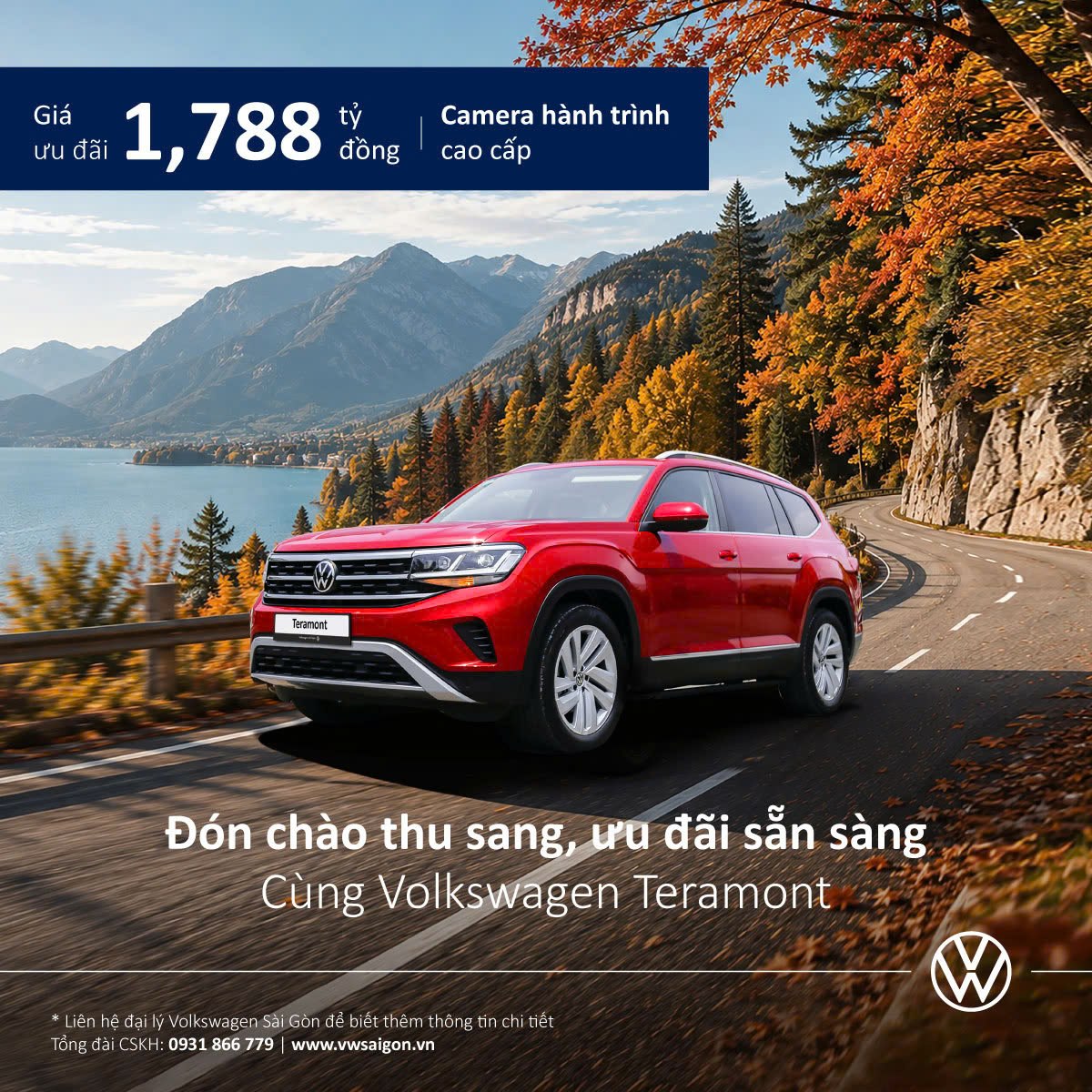 Giá xe Volkswagen Teramont và ưu đãi tháng 8 