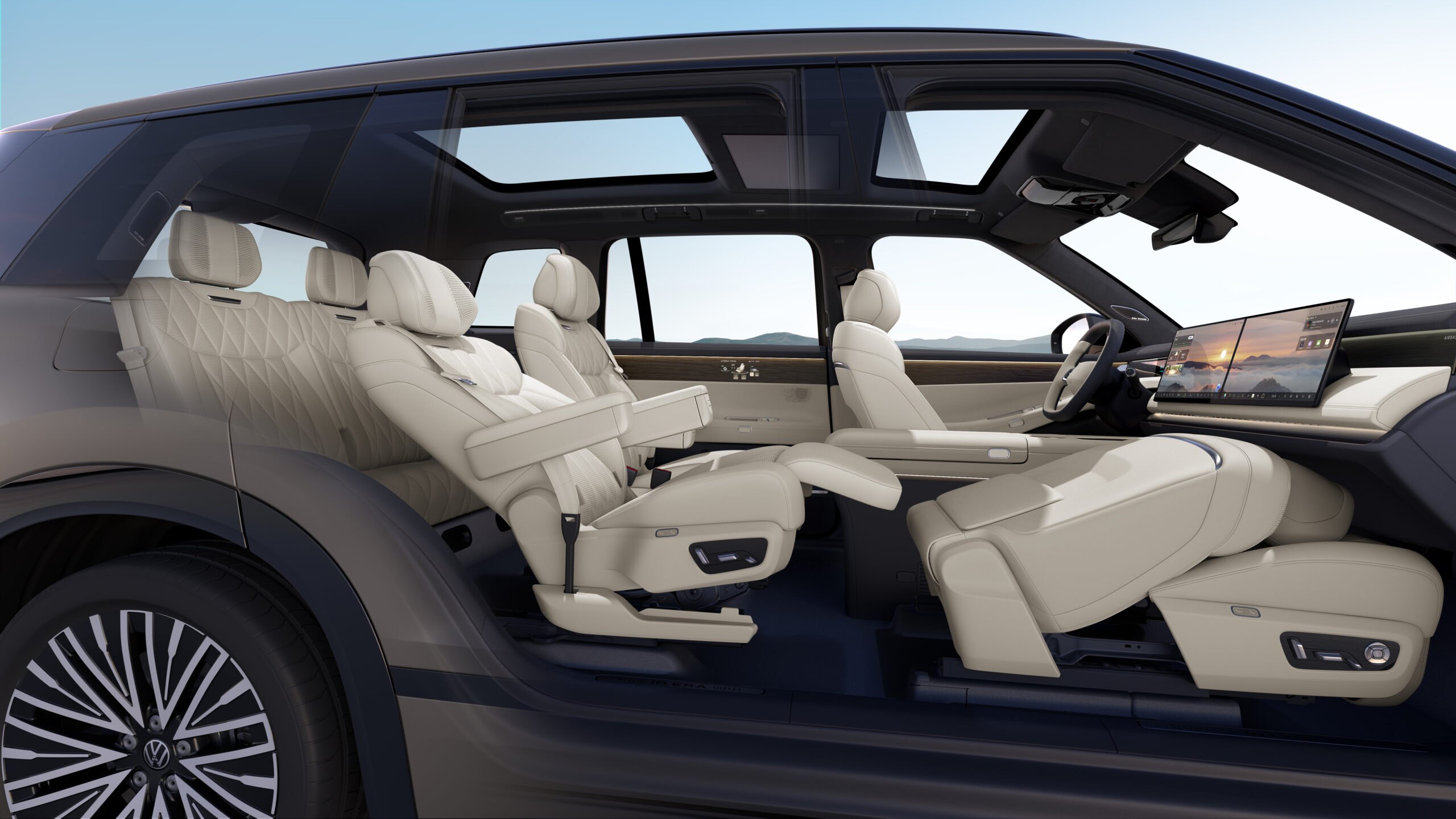 Volkswagen ID. ERA 9X Chính Thức Nhận Booking Tại Volkswagen Sài Gòn Hệ thống ghế được trang bị nhiều tiện nghi cao cấp