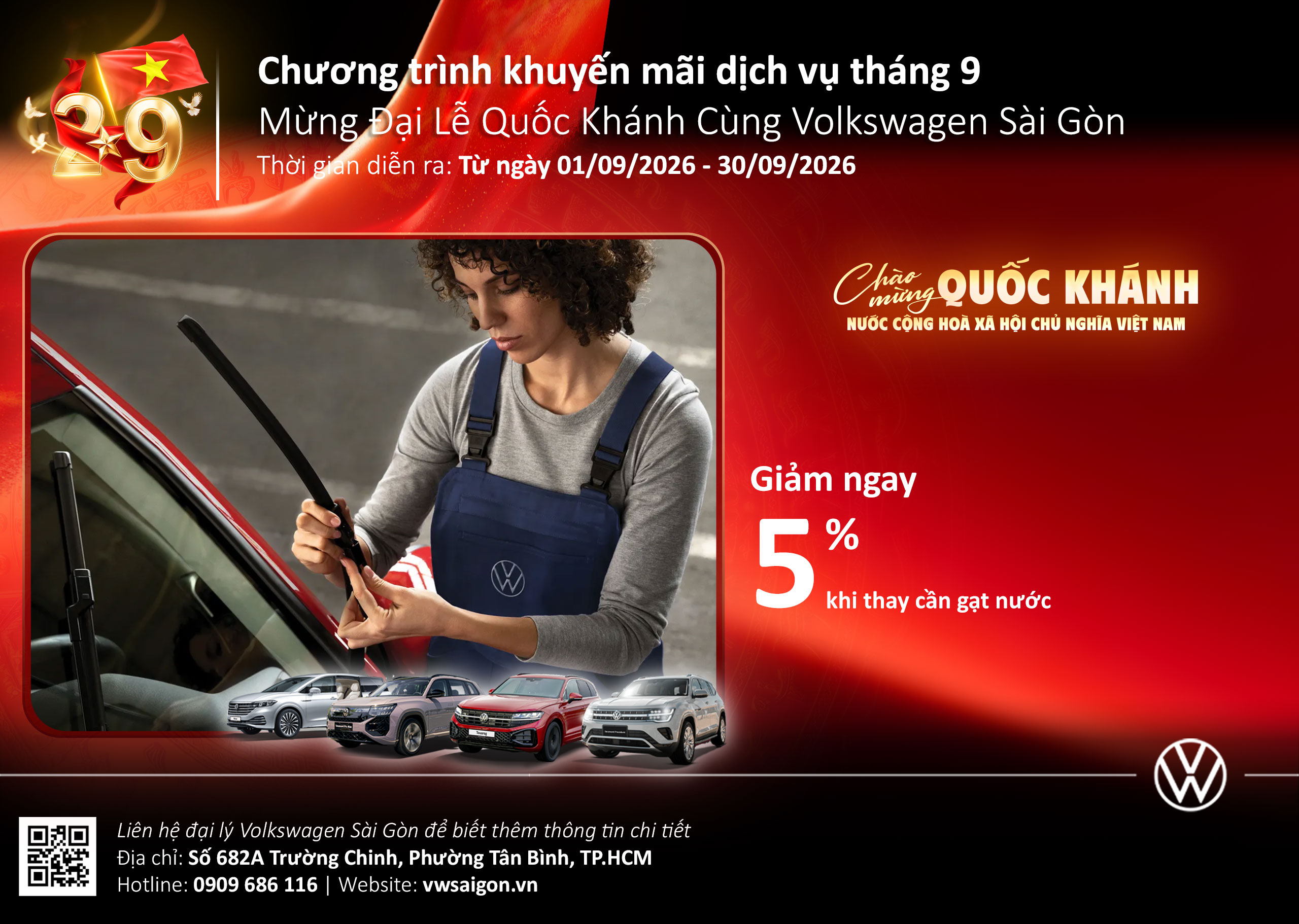 Ưu đãi dịch vụ Volkswagen Sài Gòn tháng 9/2026 - VW Sài Gòn