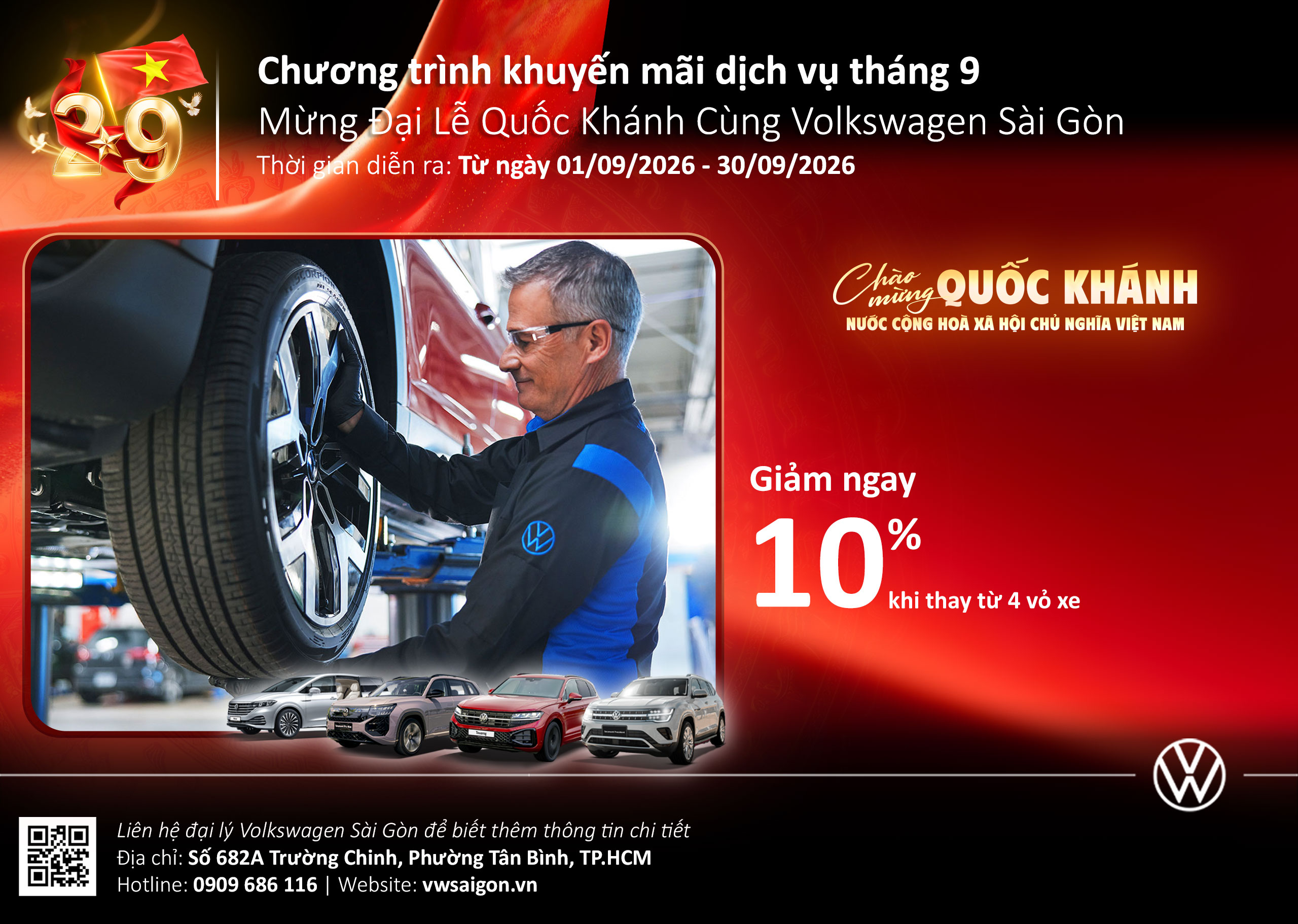 Ưu đãi dịch vụ Volkswagen Sài Gòn tháng 9/2026 - VW Sài Gòn