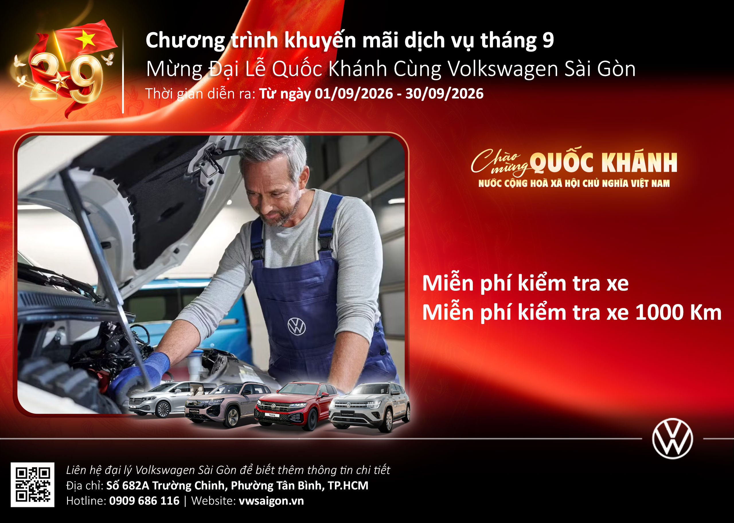 Ưu đãi dịch vụ Volkswagen Sài Gòn tháng 9/2026 - VW Sài Gòn